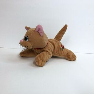 tonka vintage pound puppies purries 6 inch tabby cat tan plush vintage